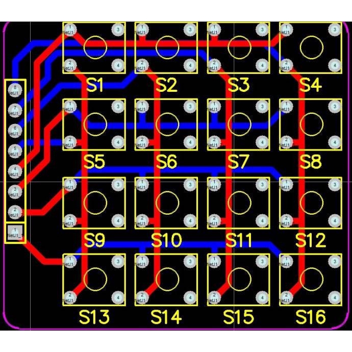 Bảng Mạch 4x4 Matrix 16 Nút Arduino