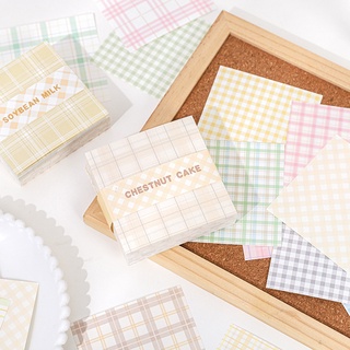 Peach Checkered element sticky note paper Memo Pad School Office Stationery Notepad