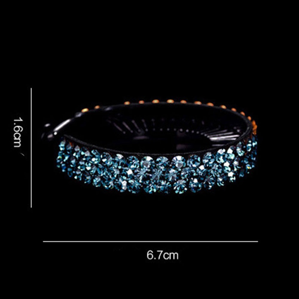 Dụng cụ kẹp tóc búi tóc kiểu càng cua đính đá kim loại nhân tạo thời trang