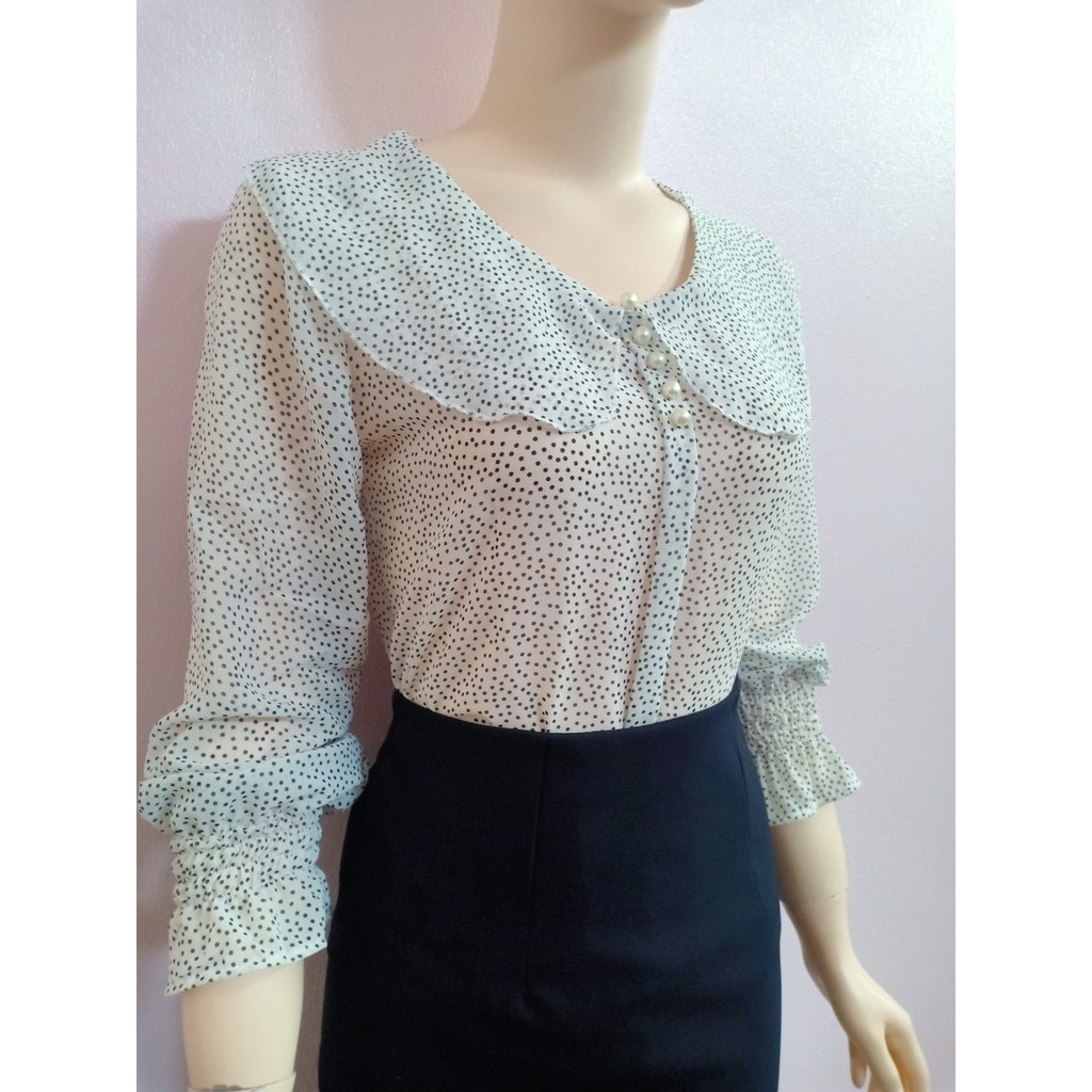 Áo kiểu nữ chấm bi
