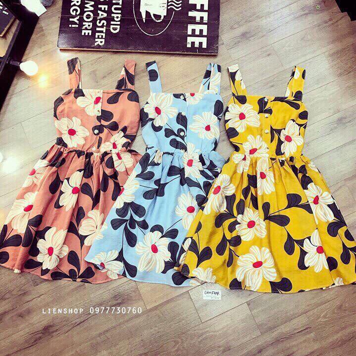 [ xả kho ] HS VÁY HAI DÂY HOA