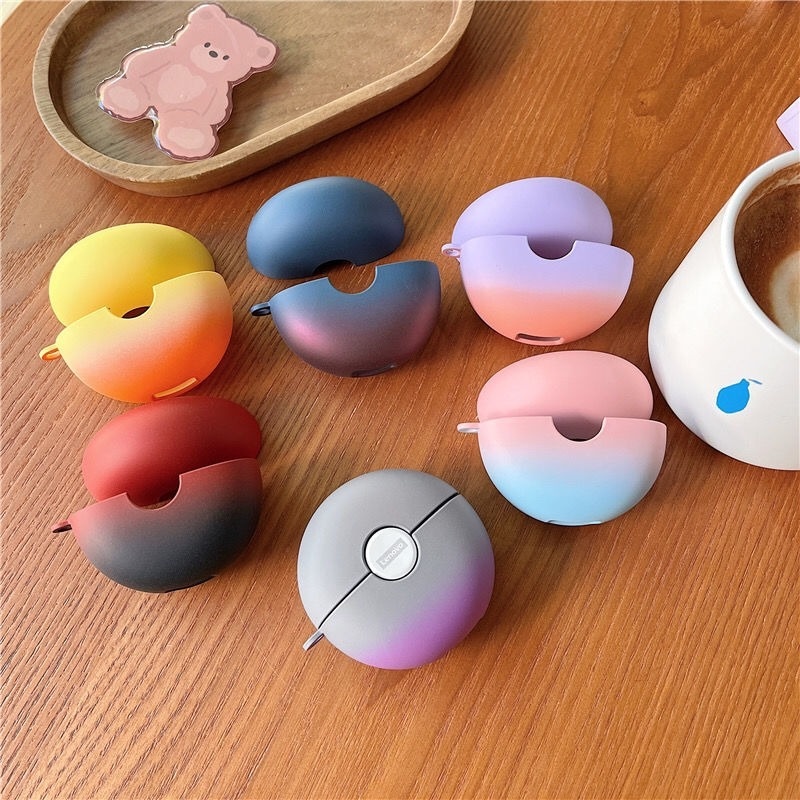 Vỏ Bảo Vệ Hộp Sạc Tai Nghe Lenovo LP80 Cứng Màu Cầu Vồng Gradient Thời Trang