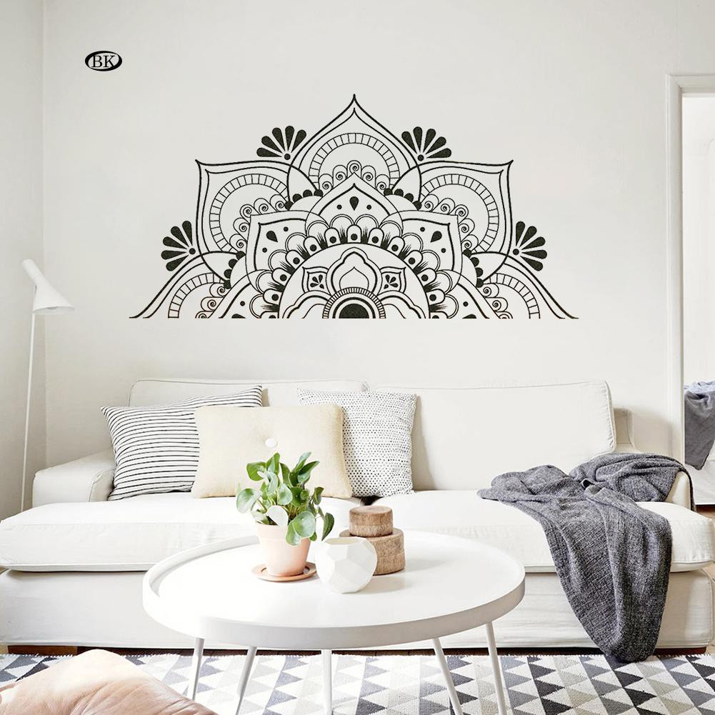 Decal dán tường Họa Tiết Hình Nửa Mandala Dùng Trang Trí Nhà