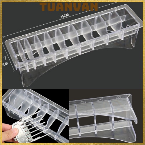 Hộp nhựa đựng cữ tông đơ (Mẫu 10 ngăn)