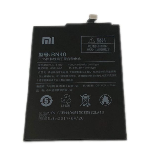 Pin xịn xiaomi redmi 4 prime BN40mới 100%