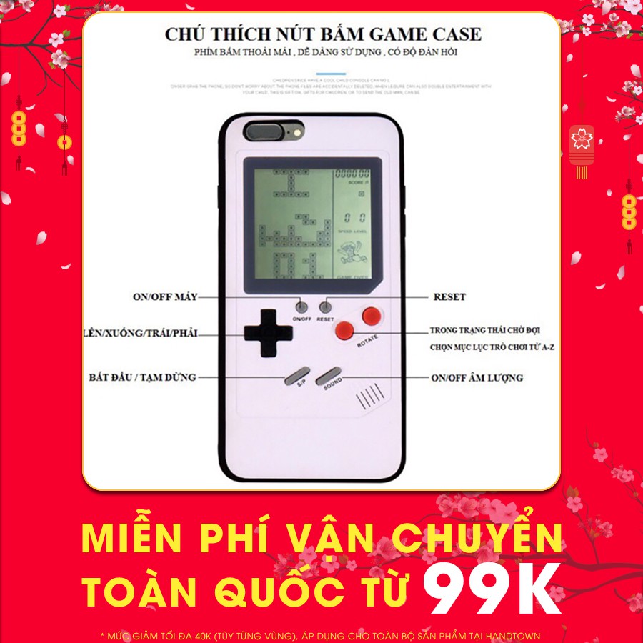 [CÓ SẴN] Ốp lưng game IPHONE 6 6s 6plus 7 8 7plus 8plus X CHƠI GAME XẾP HÌNH GIỐNG GAMEBOY CŨ CÓ VIDEO