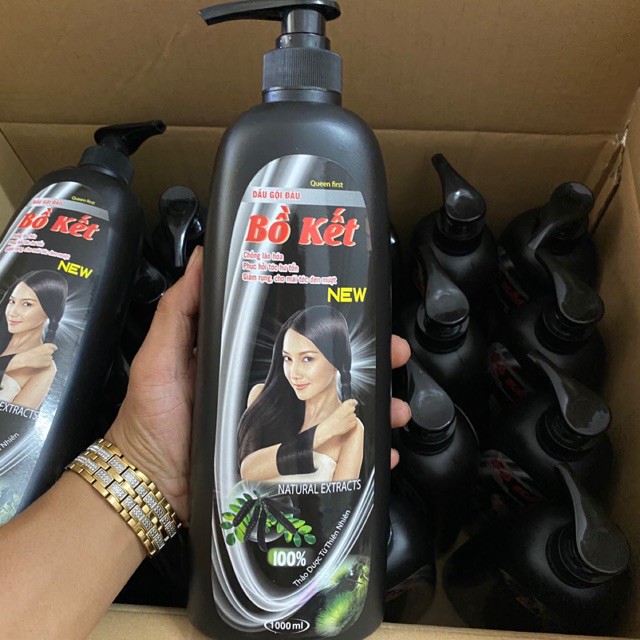 Chai dầu gội bồ kết, suông mượt, óng ả, mọc tóc, chai lớn 1000ml hàng công ty