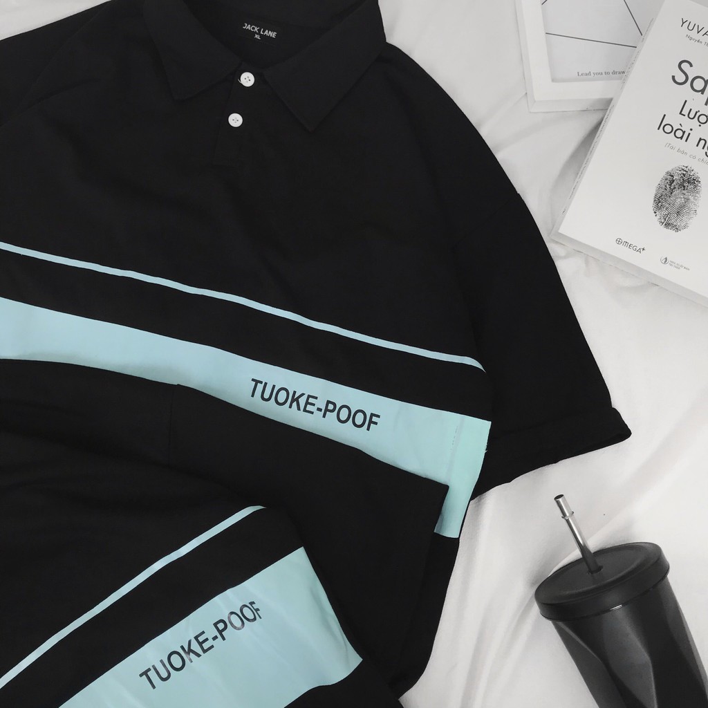 Áo Polo Oversize POOF, JACKLANE, Áo polo cộc tay Unisex Jack Lane | BigBuy360 - bigbuy360.vn