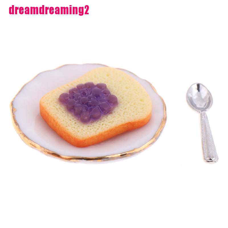 Bộ 3 Đĩa Bánh Mì Tỉ Lệ 1: 12 Dành Cho Nhà Búp Bê