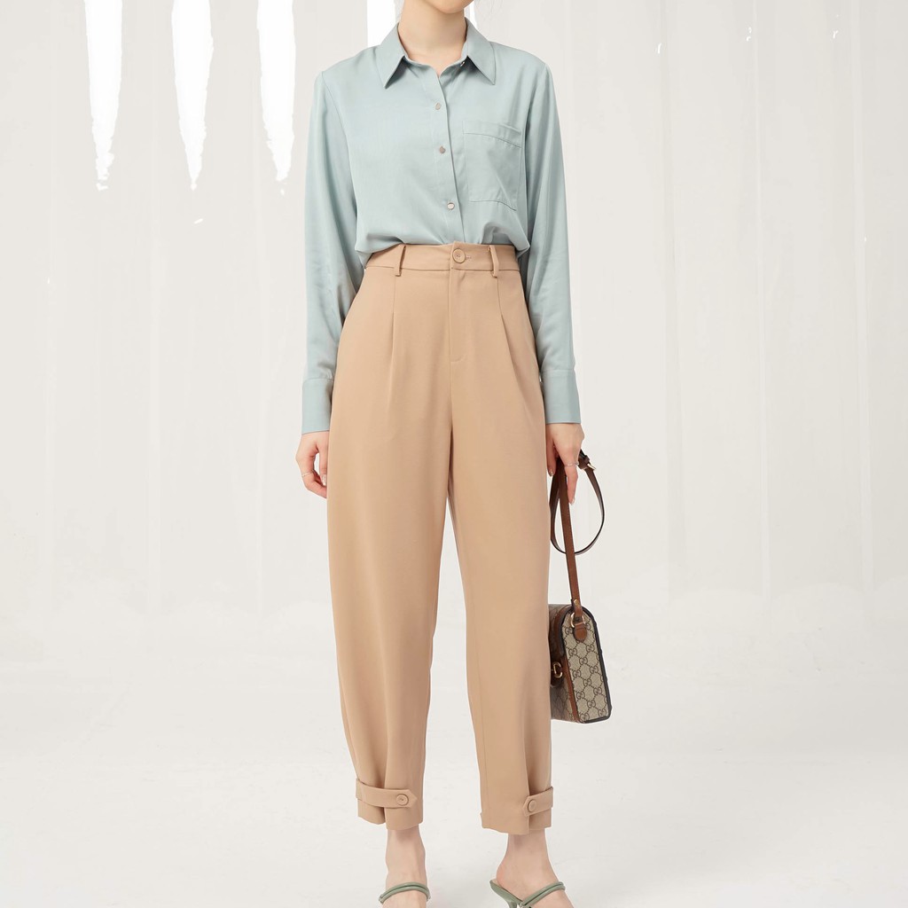 Quần Baggy lưng cao có túi Enis [Méo Shop]