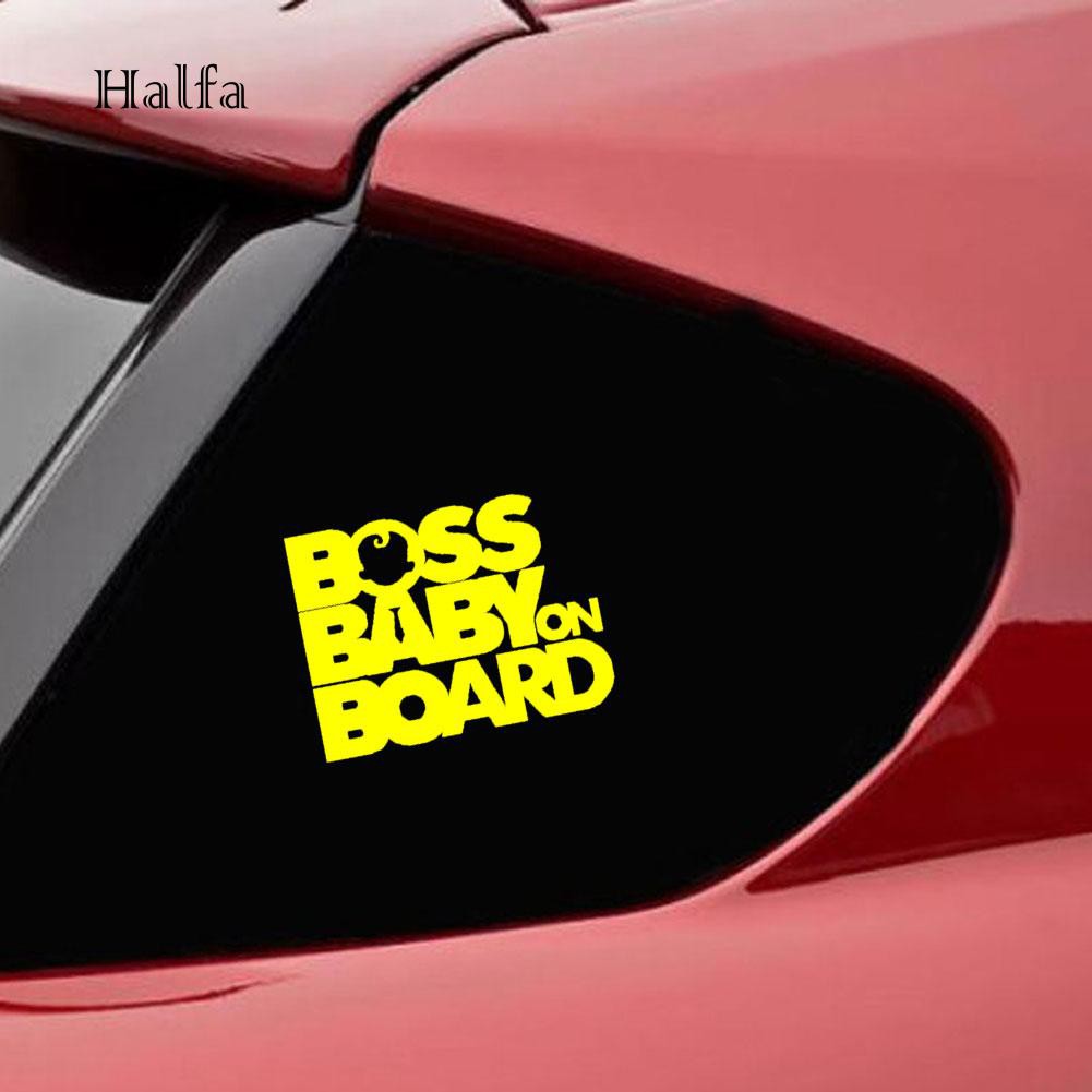 Hl HL HL HL☆Decal DáN PhảN Quang HìNh Chữ Boss Baby On Board