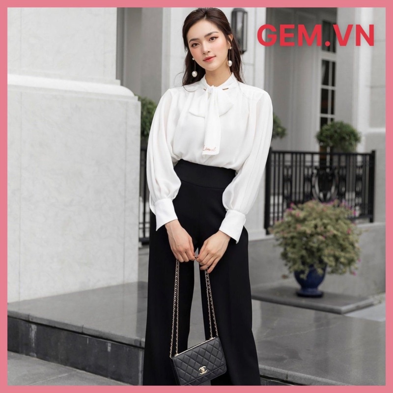 Áo sơ mi G117 chất mềm rất mát dễ phối hợp các loại chân váy và quần thời trang GEM.VN