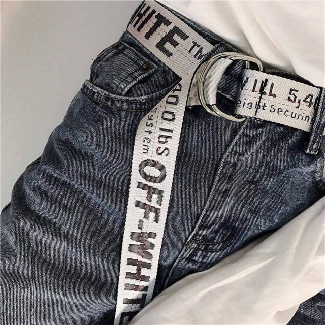 Thắt lưng thêu off white (có ảnh thật)