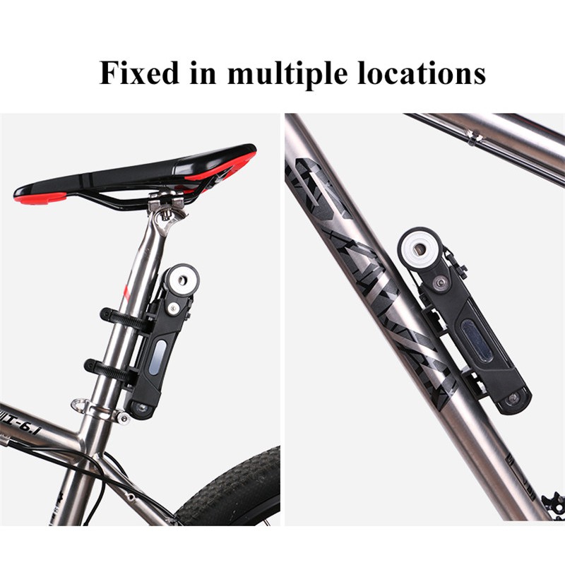 Ổ Khóa Xe Đạp Chống Trộm Bằng Hợp Kim Thép Có Thể Gập Lại Tiện Dụng