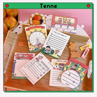 Giấy note phim hoạt hình dễ thương - giấy ghi chú dễ thương khổ lớn 50 tờ không có dính