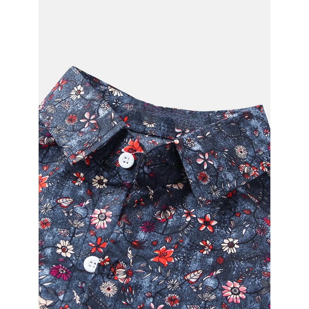 ÁO SƠ MI NAM COSDINO vải lụa chéo thấm hút, thoáng mát, không nhăn xuất sứ việt nam Small Floral Short Sleeve (LS01) | BigBuy360 - bigbuy360.vn