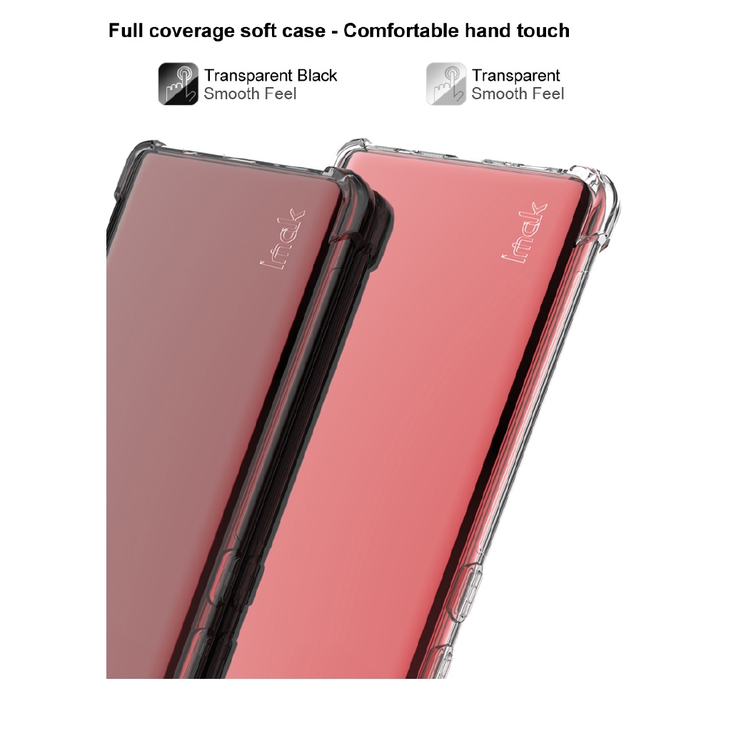 Ốp điện thoại Imak bằng silicon mềm trong suốt chống sốc cho LG Velvet 5G / 4G