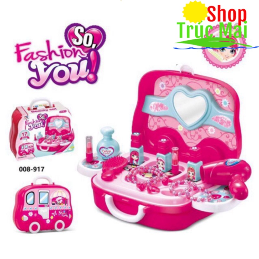 Bộ đồ chơi cho bé gái học cách trang điểm dạ hội 18 món, make up dự tiệc
