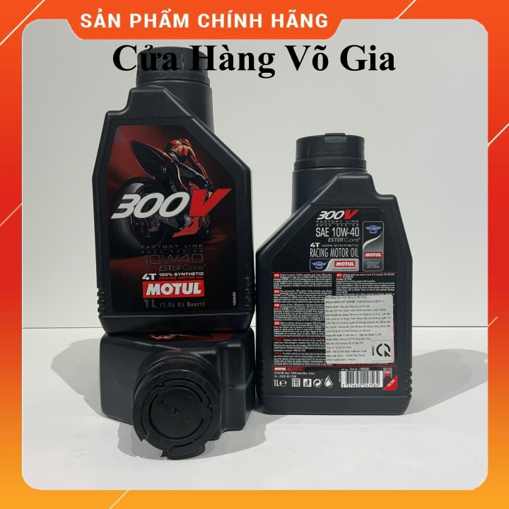 [Mã LIFEAUMAY giảm 10% tối đa 30k đơn 150k] Tem 3 lớp - Motul 300V 10W40 Nhập Khẩu Pháp