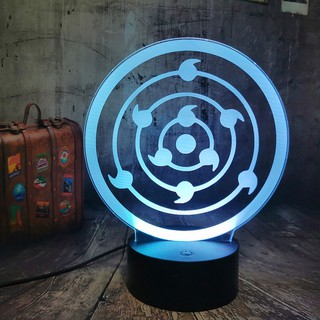 Đèn 3D con mắt ma thuật Rinnegan Sharingan - Naruto