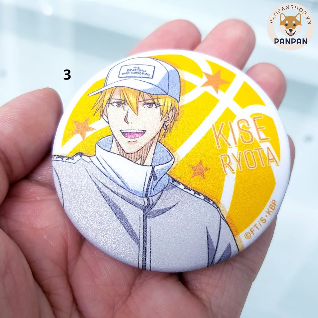 Huy Hiệu Kuroko no Basuke (Kuroko Basket) 8 Nhân Vật (6CM)