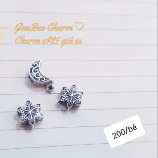 Charm bạc s925 trăng sao của bamoer vừa vòng pan, soufeel, pnj, glamulet