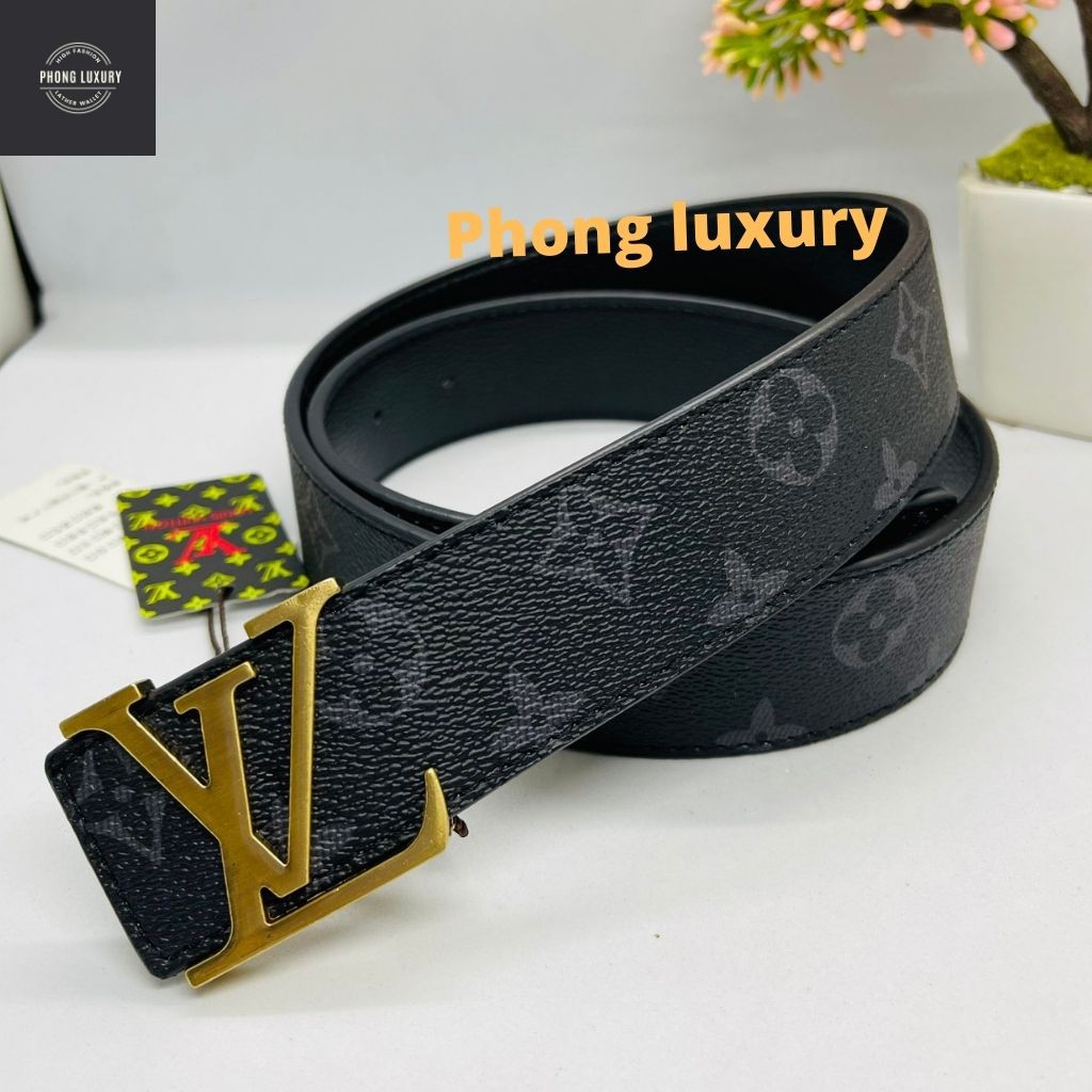 Thắt Lưng Nam - Dây Nịt Nam Hoa Đen làm bằng da PU cao cấp, mặt khóa bằng thép không gỉ sành điệu.