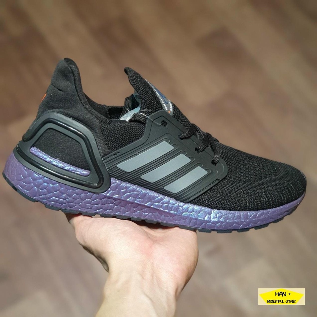 Giày thể thao Ultra Boost 6.0 đen đế tím siêu đẹp, bản cao cấp dành cho nam nữ