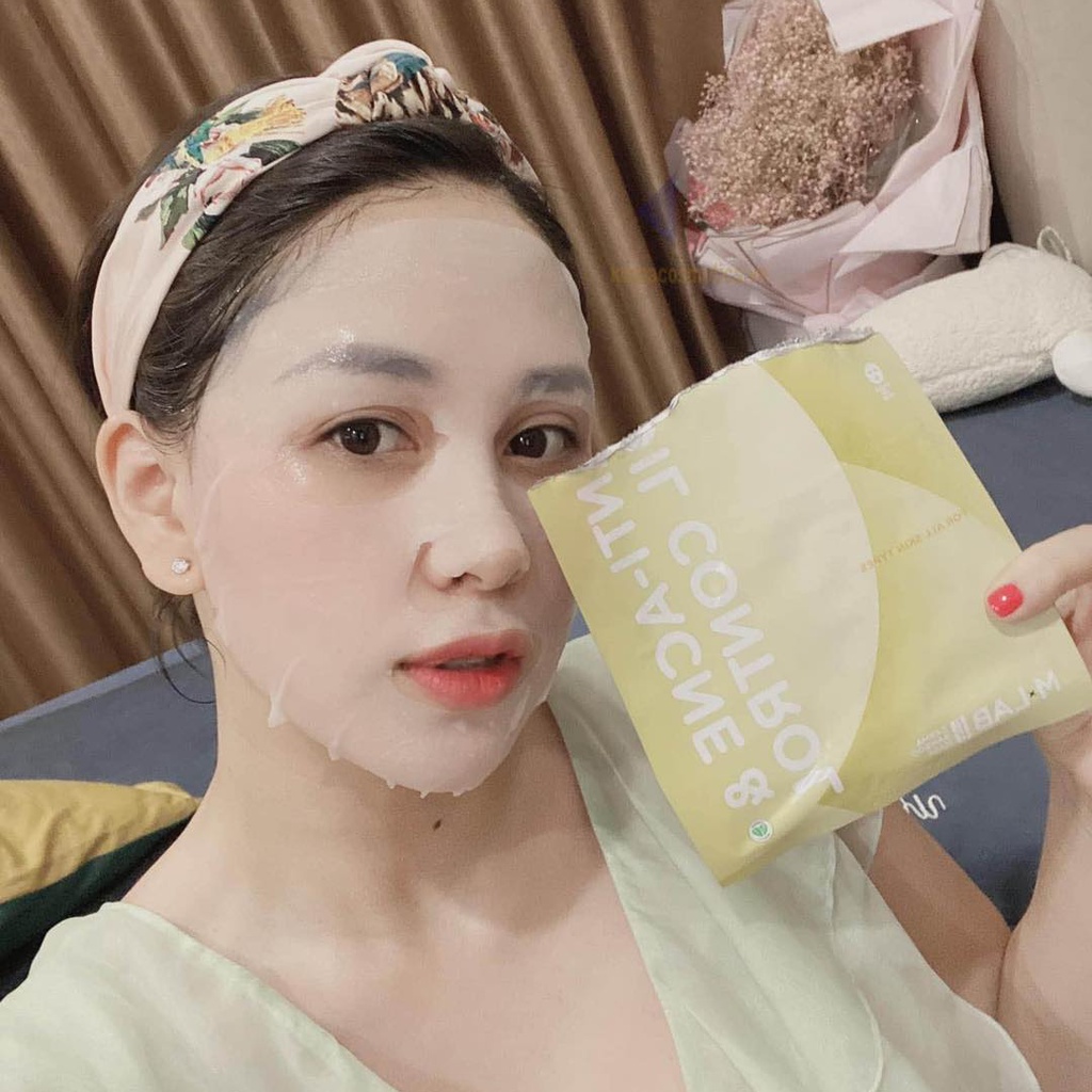[Chính hãng] Mặt nạ sợi tre màu vàng giúp kiềm dầu giảm mụn M-Lab - Mỹ phẩm LanýBeauty - Màu Vàng