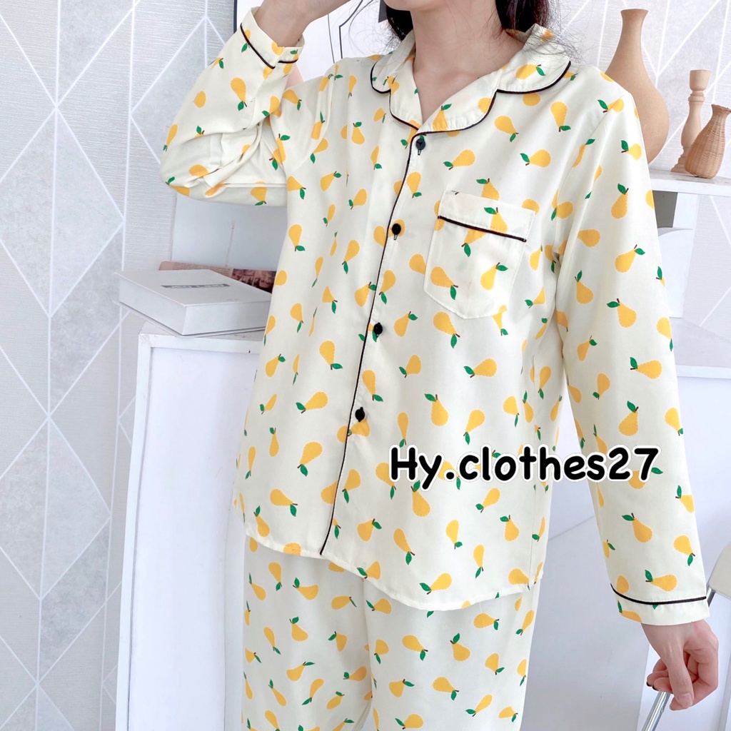 ĐỒ BỘ NGỦ PYJAMA KATE THÁI xinh xắn trẻ trung dài tay