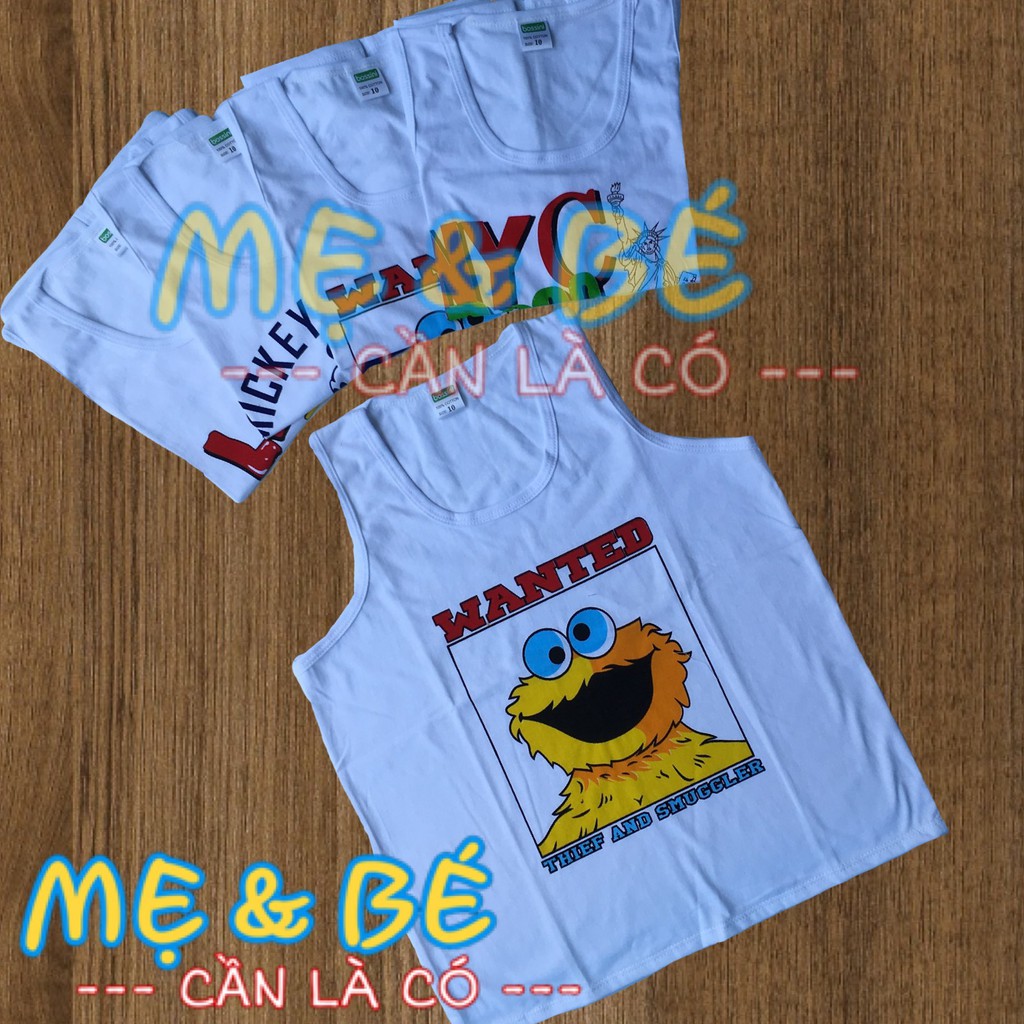 Combo 5 Áo Ba Lỗ Cho Bé Mặc Mát Bossini