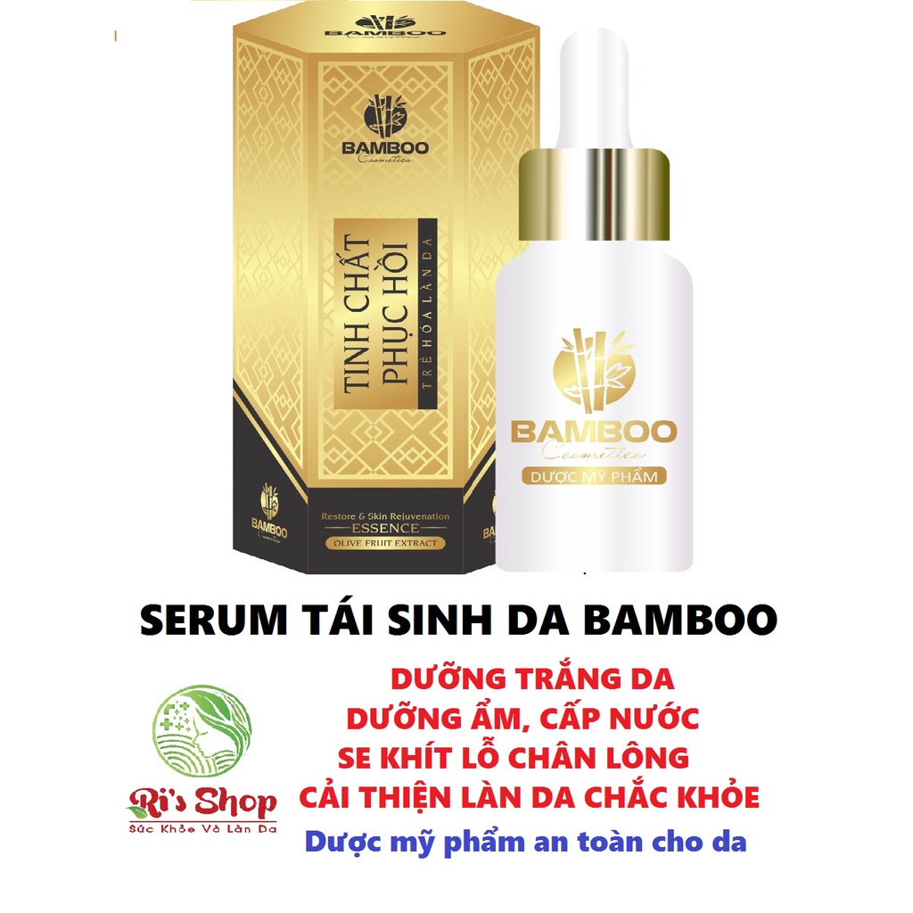 SERUM COLLAGEN TÁI SINH DA DƯỢC MỸ PHẨM BAMBOO - CUNG CẤP ĐỘ ẨM, SE KHÍT LỖ CHÂN LÔNG - LÀM DA TRẮNG HỒNG RẠNG RỠ