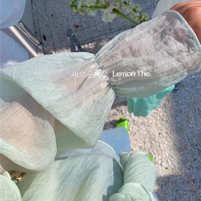 Áo Sơ Mi Mỏng Viền Bèo Thời Trang Mùa Xuân Phong Cách Hàn Quốc Hàng Mới Dành Cho Nữ s 2022