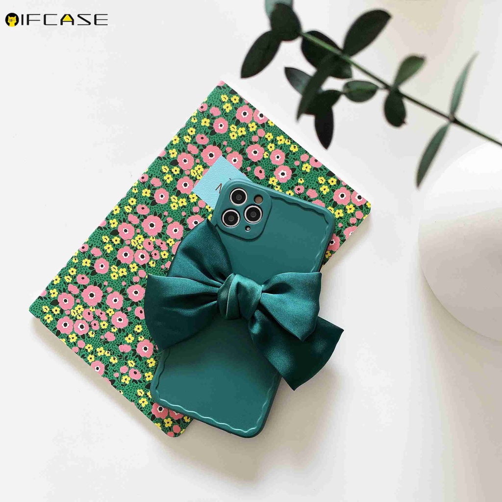 Ốp điện thoại đính nơ thời trang cho Iphone 13 12 Mini 12 11 Pro Max Xs Max Xr X 7 8