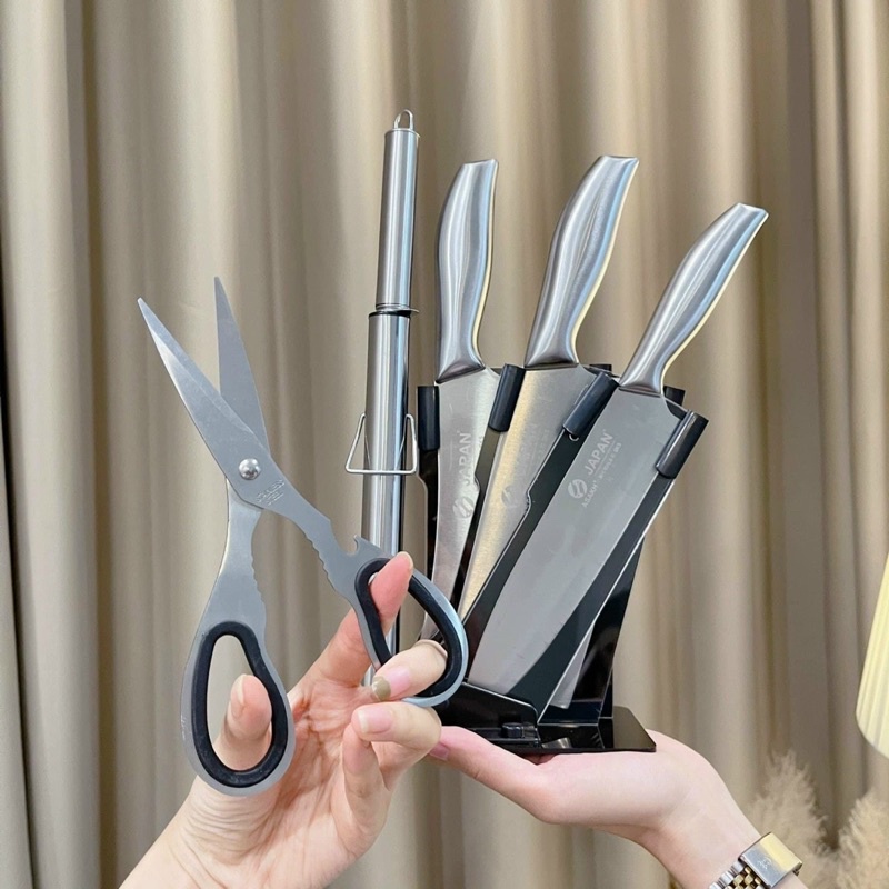 BỘ DAO NHẬT INOX KHÔNG GỈ 6 MÓN HÀNG CAO CẤP