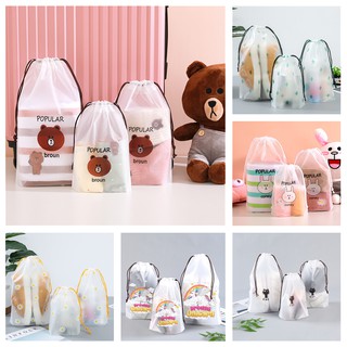 Túi dây rút chống bụi in họa tiết hoạt hình tùy chọn dễ thương