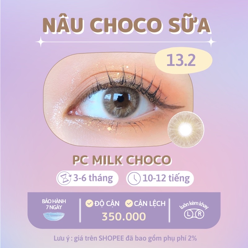 Kính Áp Tròng nâu choco Siesta Milk Choco dành cho mắt nhạy cảm - Pc Hydrogel | Hạn sử dụng 6 tháng