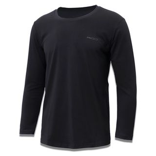 Áo thun nam cổ tròn basic SPMADT08 vải cotton dày dặn, co giãn, tay dài màu đen - PIGOFASHION