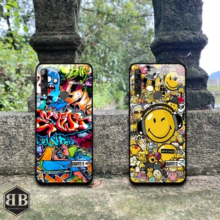 Ốp lưng kính cường lực Huawei Y9 Prime 2019 hình graffiti