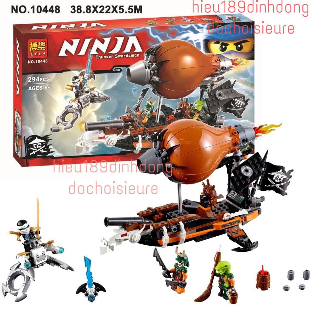 Lắp ráp xếp hình NOT Lego Ninjago 70603 , Bela 10448 : Tấn Công Khinh Khí Cầu Hải Tặc 294 mảnh