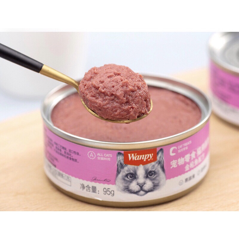Pate wanpy 95g cao cấp dạng mousse hỗ trợ tăng cân cho mèo