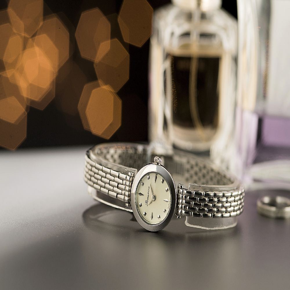 Đồng hồ Romanson Classic Watch PA2640LWIVORY nữ mặt nhỏ kính chống xước máy Thụy Sĩ dây thép cao cấp chính hãng