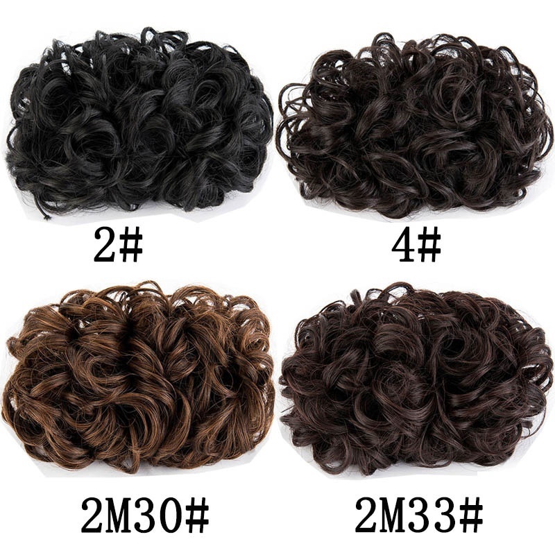 Búi tóc giả WIGSIN xoăn bằng sợi tổng hợp có kẹp cho cô dâu