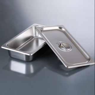 Khay inox đựng topping ,trái cây,kem....GN1/3X10