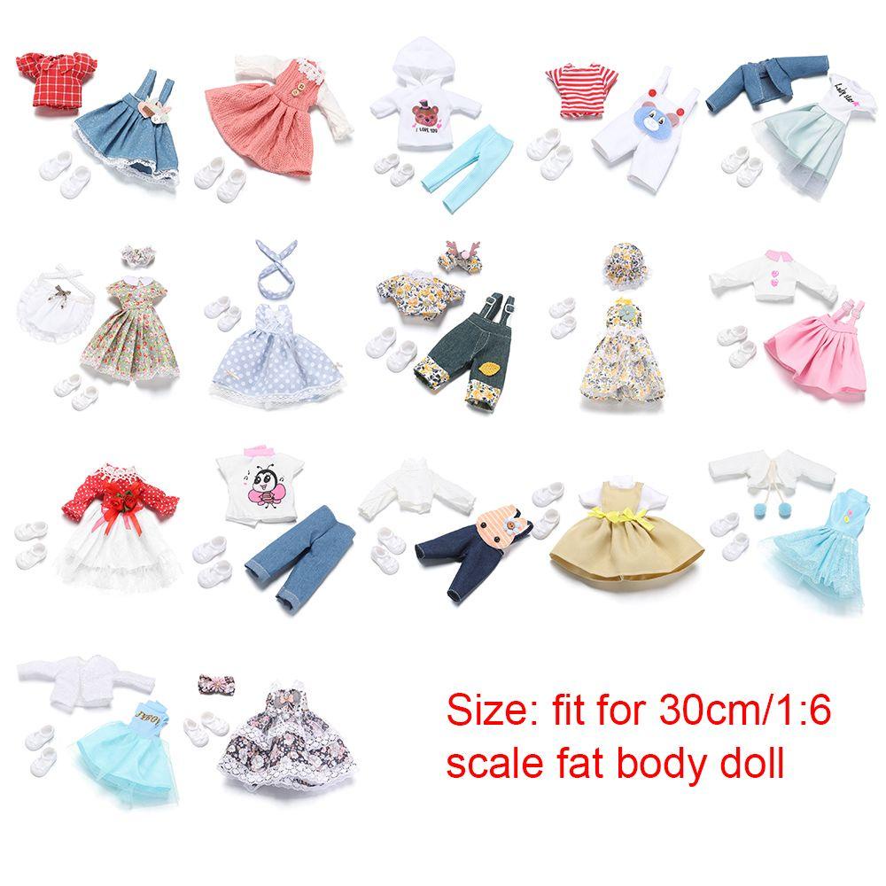 Đầm Xòe Màu Cầu Vồng Xinh Xắn Cho Búp Bê 30CM