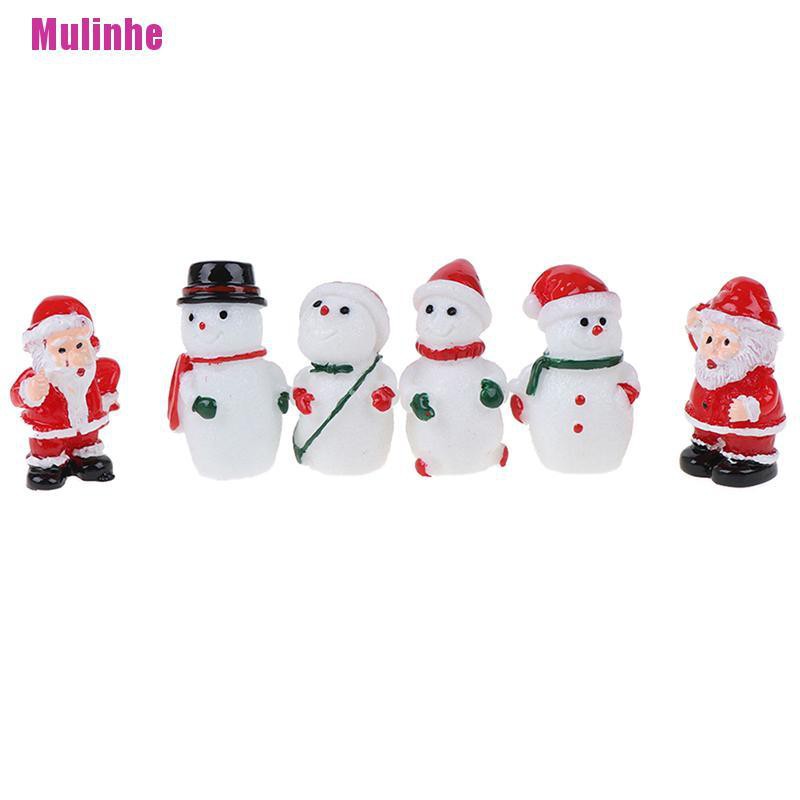 Mô hình ông già noel/ người tuyết mini dành cho trang trí tiểu cảnh sân vườn Giáng Sinh