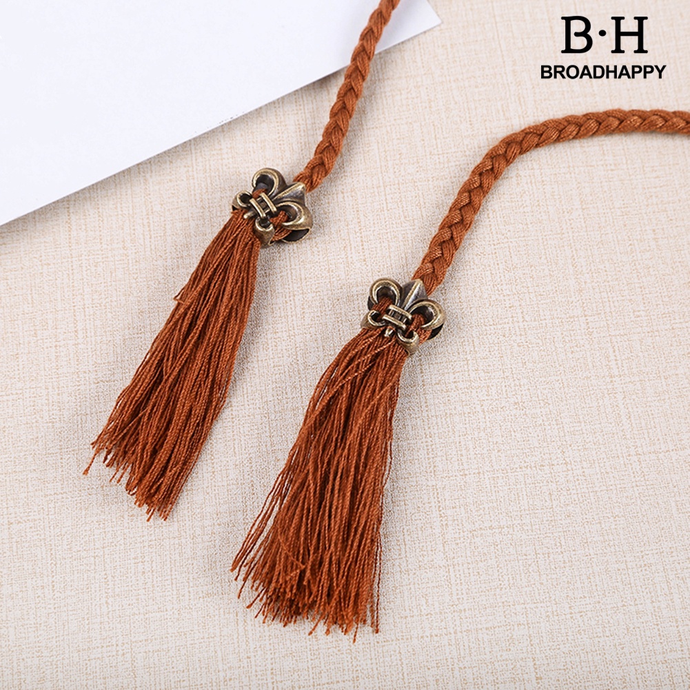 Thắt Lưng Dây Bện Phối Tua Rua Thời Trang Dành Cho Nữ