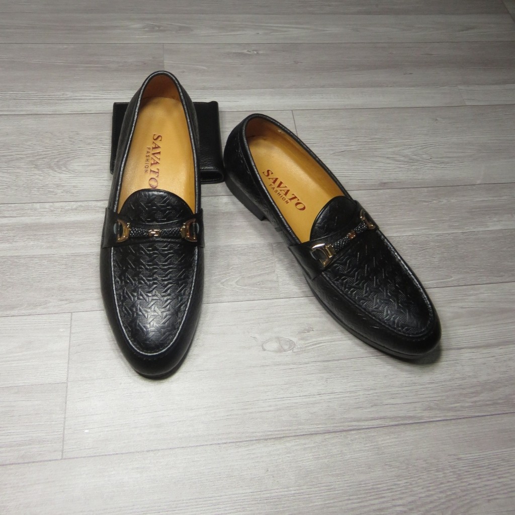 Giày Nam💘Giày Lười Nam Chất Liệu Da Bò Dập Vân Cá Sấu Bảo Hành 12 Tháng MS103 | BigBuy360 - bigbuy360.vn