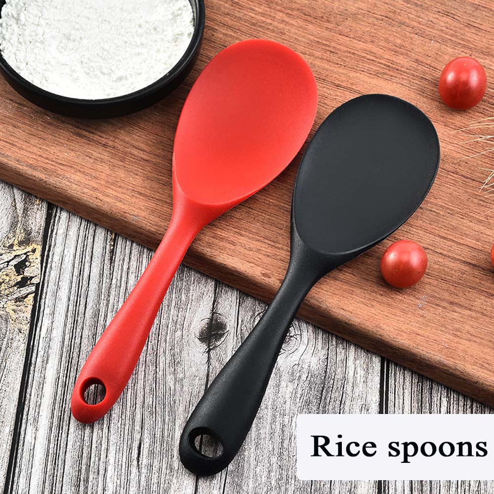 Muỗng Múc Cơm Bằng Silicone Chịu Nhiệt Chống Dính Nhiều Màu Thân Thiện Với Môi Trường