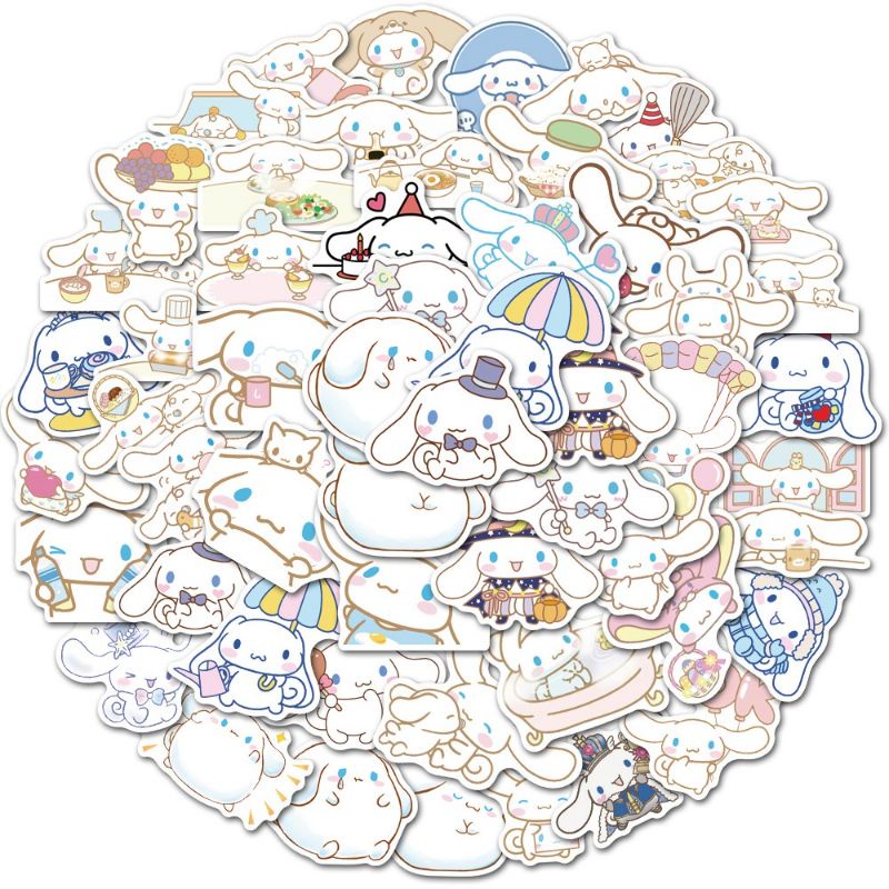 Set sticker đáng yêu mẫu thỏ trắng